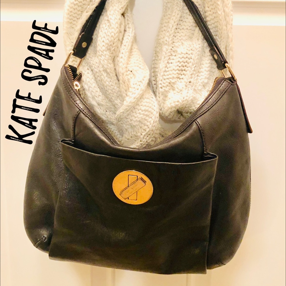 Kate Spade Black  beautiful soft Leather bag (Smoke Free Home) - Picture 3 of 7